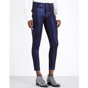 Paige Hoxton High Rise Blue Shimmer Jean